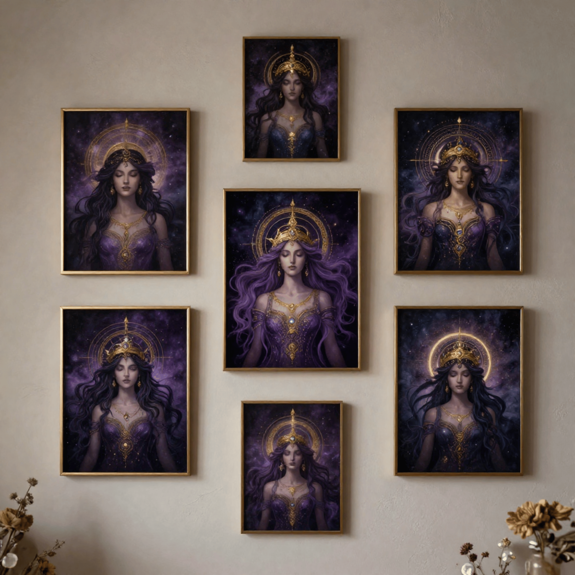 Collection Divine Feminine & Goddess - 10 Portraits Éthérés (Édition Or) (19,90 USD / 27,00 CAD)