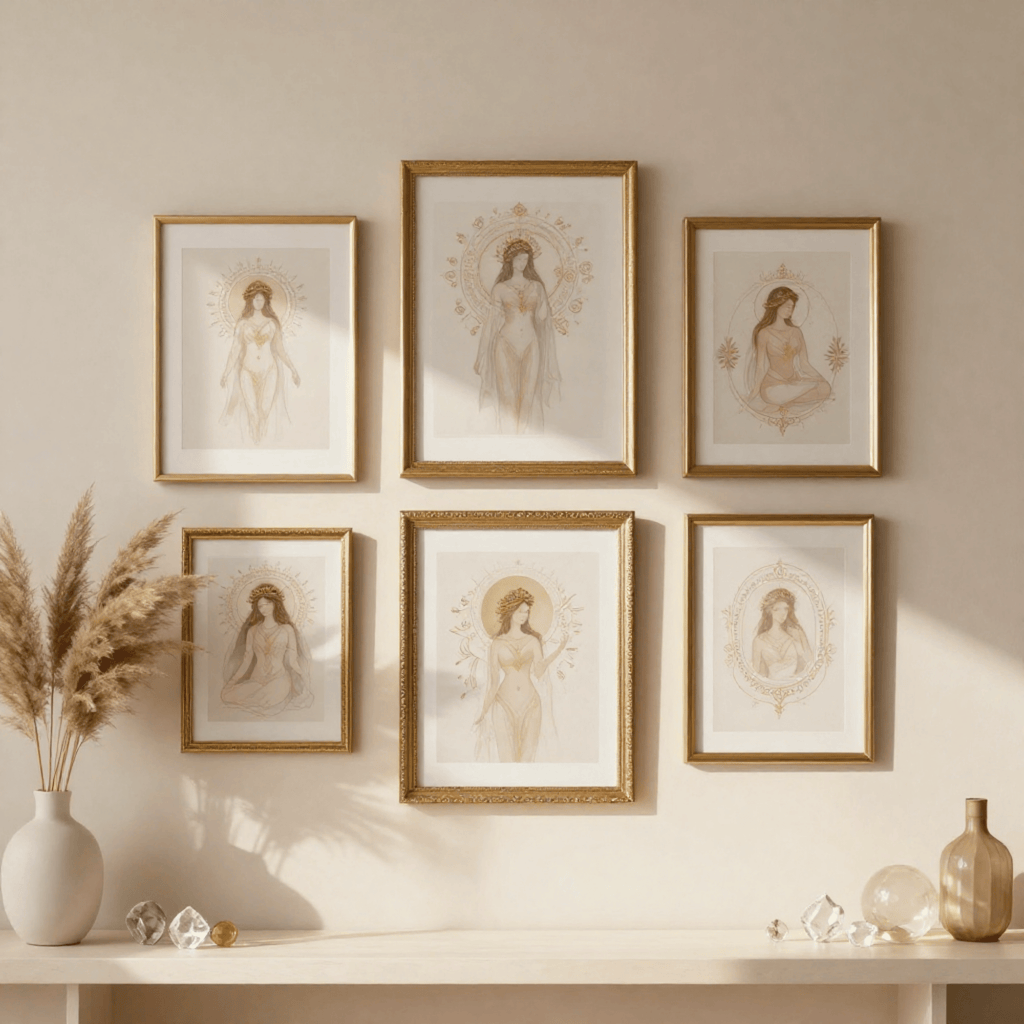 Collection Divine Feminine & Goddess - 10 Portraits Éthérés (Édition Or) (19,90 USD / 27,00 CAD)