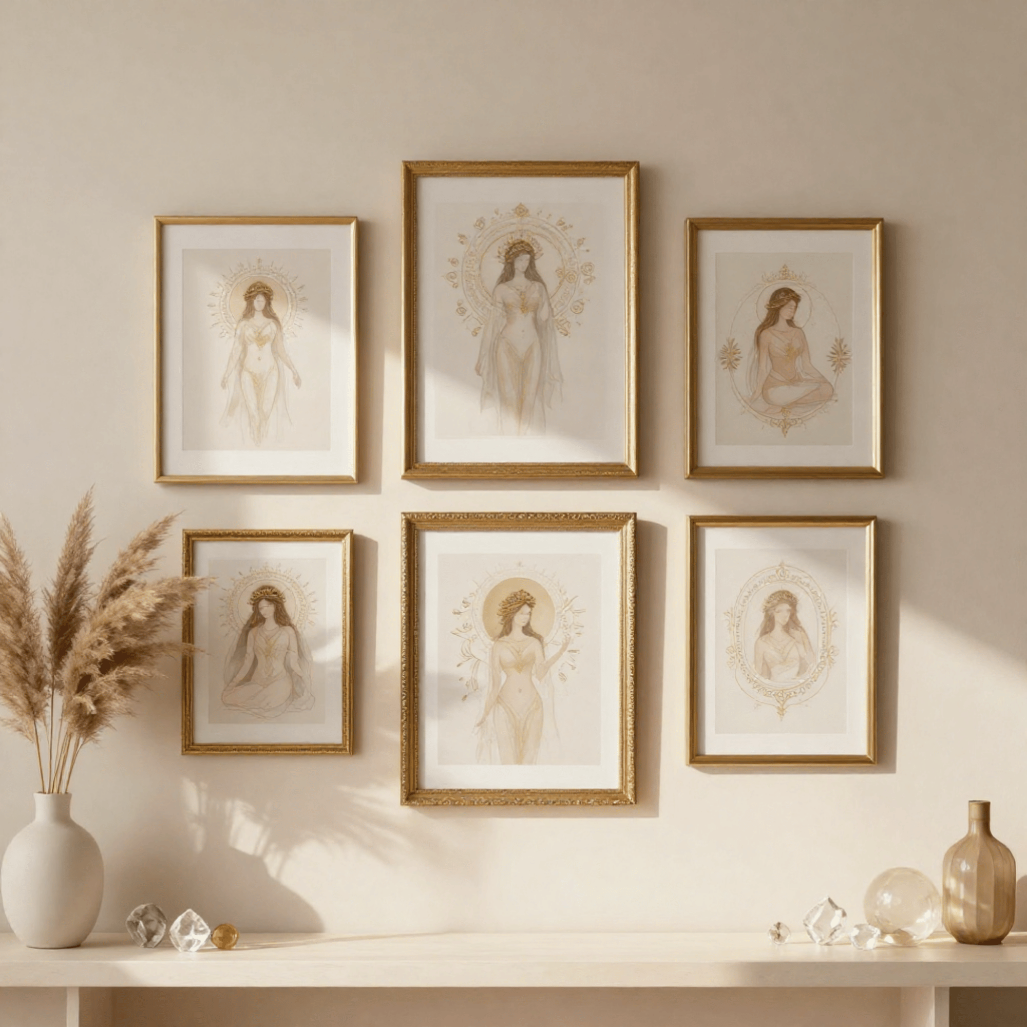 Collection Divine Feminine & Goddess - 10 Portraits Éthérés (Édition Or) (19,90 USD / 27,00 CAD)