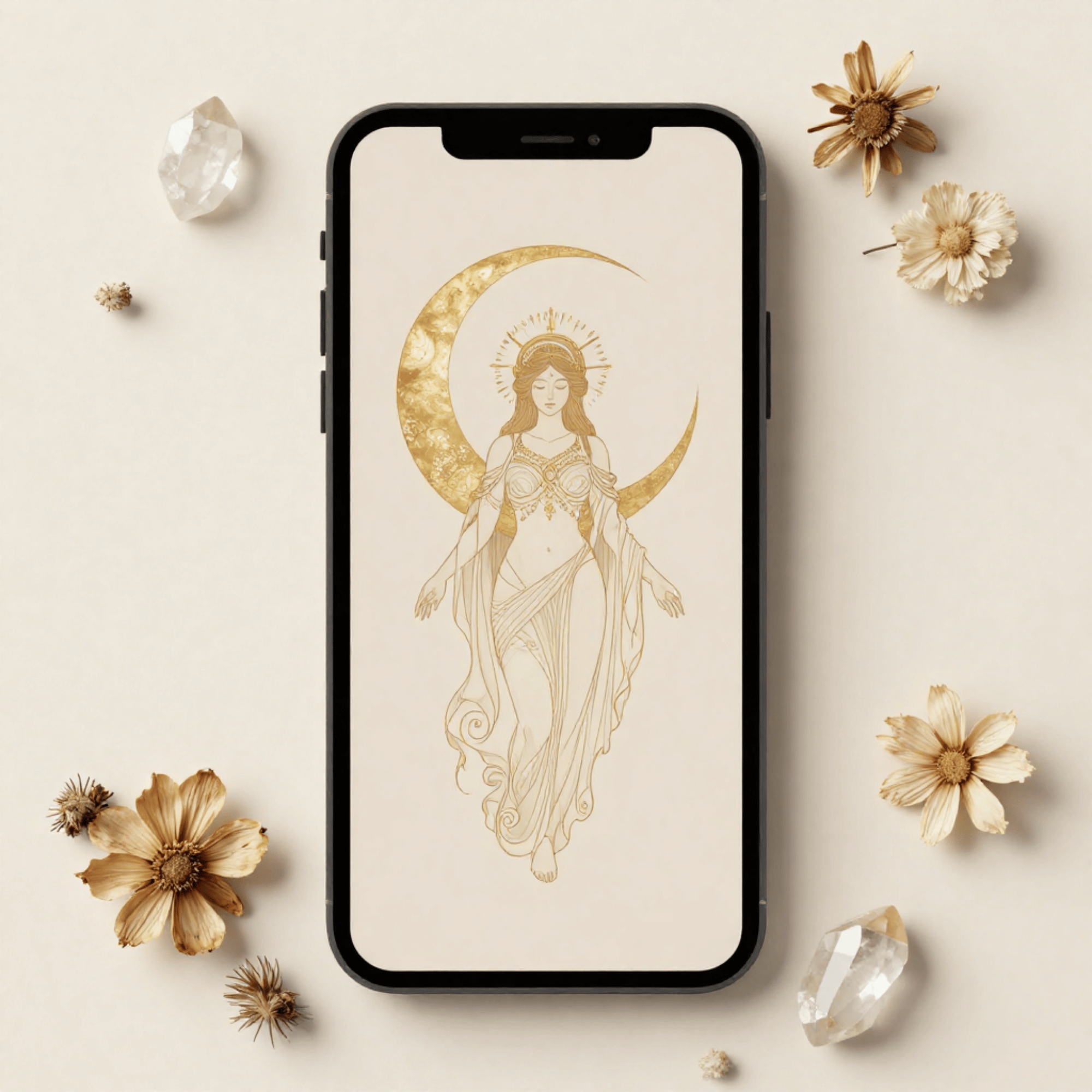 Pack 10 Wallpapers Téléphone Divine Feminine & Goddess Energy - Haute Qualité