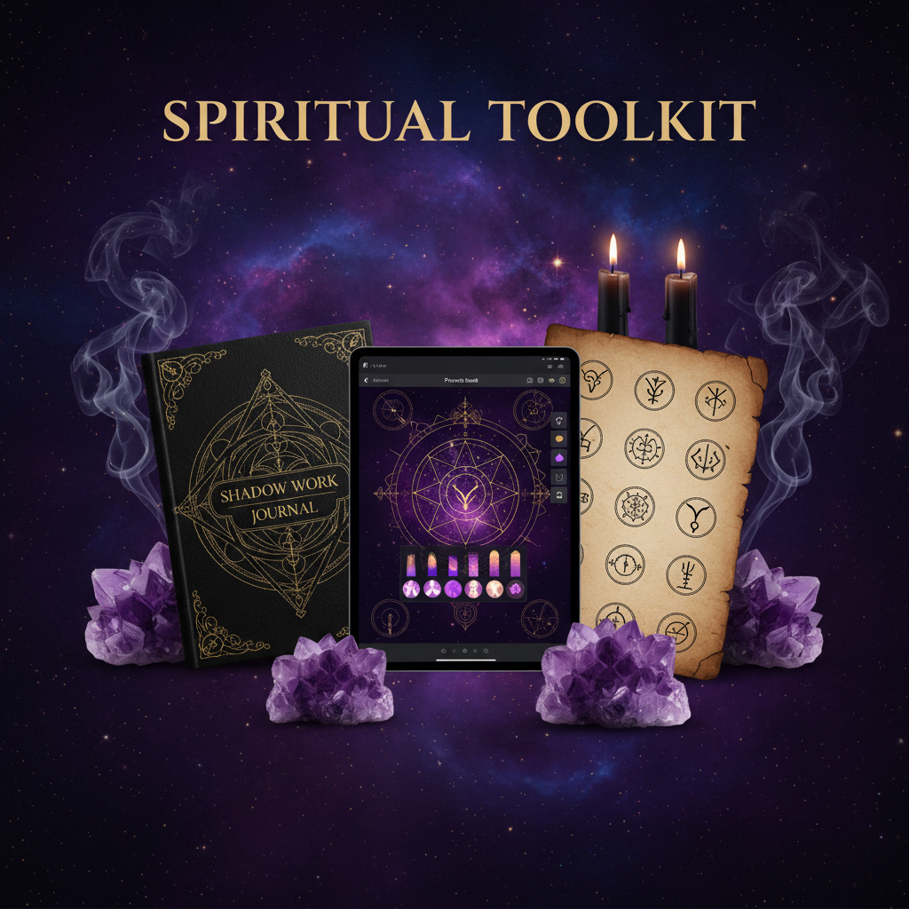 Bundle Spiritual Toolkit - Shadow Work Journal + Brosses Procreate + Pack Sigils - ArtsAcréNumérique